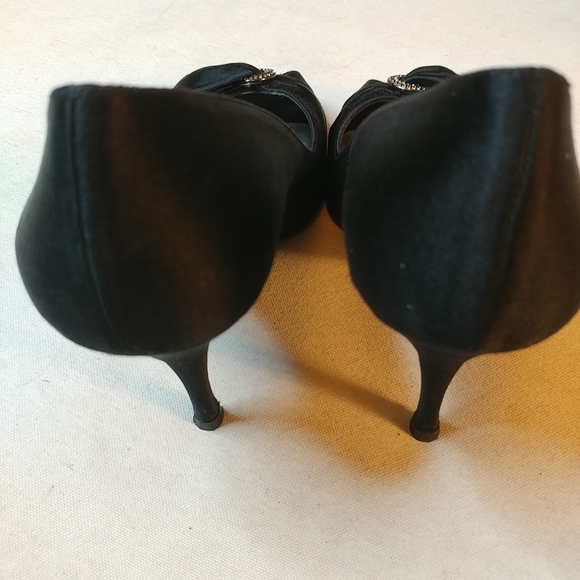 STUART WEITZMAN Rhinestone Ring Black heel sz 8. 5 - Picture 8 of 8